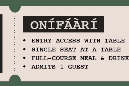 MBYG25 Onifaari Ticket