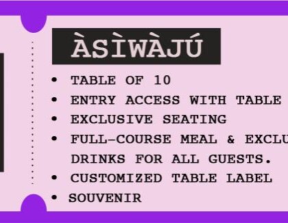 MBYG25 Asiwaju Table Ticket